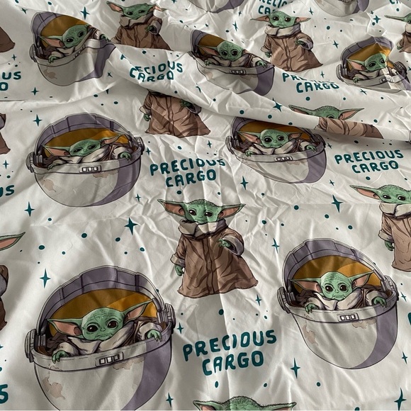 Star Wars Baby Yoda PRECIOUS CARGO Twin Flat Sheet - Picture 1 of 7